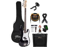 Finesse Elektrische Basgitaar met Versterker - Starterset - Volwassenen - Kind - Zwart