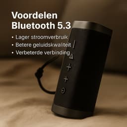 SyncGear Bluetooth Speaker met RGB Verlichting - 16 Watt Vermogen - Muziek Box - Draadloze Speaker Met TWS Ondersteuning & 5.3 Bluetooth - Kleur: Zwart — thumbnail 2