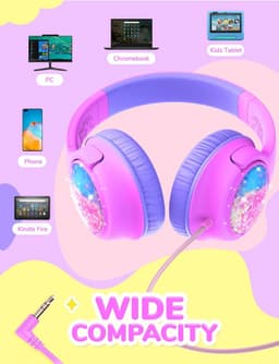 Koptelefoon kinderen met draad - Kinderkoptelefoon - Bedrade hoofdtelefoon - Veilig volume - School - Tablet - Laptop - Reizen - Muziek luisteren — thumbnail 4