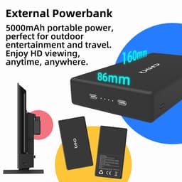 CHiQ L32M9PD - Portable TV 32 Inch - Draadloze 12 Volt TV - USB-C power - Ideaal voor caravans, campers - Metalen Randloos - Inclusief powerbank - 2025 Nieuw — thumbnail 3