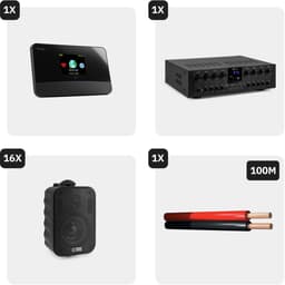 Power Dynamics multiroom geluidsinstallatie - Met 8-zone versterker, 16 speakers en DAB tuner — thumbnail 3