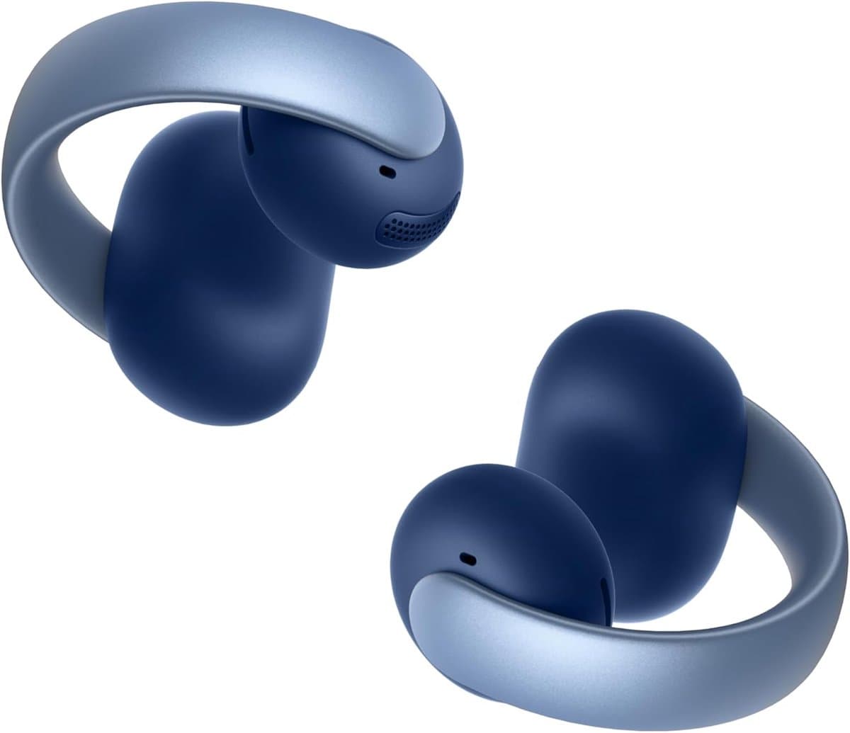 soundcore AeroClip by Anker - Oordopjes met open oor - Clip-on hoofdtelefoon - Adaptief comfort - Heldere gesprekken met 4 microfoons en AI - Stabiele pasvorm - 12mm drivers voor helder geluid - Blauw — afbeelding 1