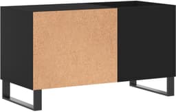 Platenspeler Meubel - LP-kast - Platenspelerkast - Draaitafelstandaard - Platenspelerstandaard - Vintage Displayplank - Zwart — thumbnail 3