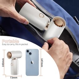 Handventilator met stofplumefunctie - Draagbare Mini Ventilator, Oplaadbaar via USB, 4 Snelheden — thumbnail 1