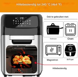 JeiibrZui Siliconen Airfryermand - Dubbele Mandvoering - Herbruikbare Bakvorm Met Luchtcirculatie & Olieafvoer - 2 Stuks - Voor Airfryer Gebruikers + Zwart — thumbnail 3