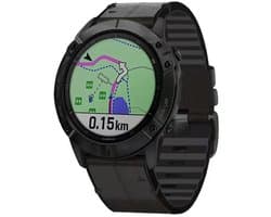 Stravo QuickFit 22mm Sport leren bandje voor Garmin Smartwatches - Leather Horlogebandje Geschikt voor Garmin Fenix 5 (Plus), Fenix 6 (Pro), Fenix 7 (Pro/Sapphire/Solar), Fenix 8 (47mm), Fenix E - Garmin Epix (Pro) Gen 2 (47mm) - Leer - Zwart