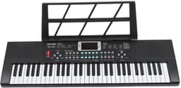 MoMiKa Kindvriendelijk Keyboard – 61 Toetsen, 32 Geluidsopties, Microfoon, 67,5 cm Breed - Stroom- en Batterijfunctie – Muziek Instrument - Piano – Ideaal Cadeau voor Kinderen! — thumbnail 1