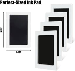 4-pack inktloze baby hand- en voetafdrukset, Clean Touch inktkussenset voor pasgeborenen en huisdieren, hondenpoot- en neusafdrukset — thumbnail 4