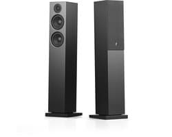 Audio Pro A38 W Smart Multiroom Actieve Vloerstaande Luidsprekers - Audio Pro Multiroom (Linkplay) - Ruimtecorrectie - 2x75W Speakers - 2.5-weg - Zwart
