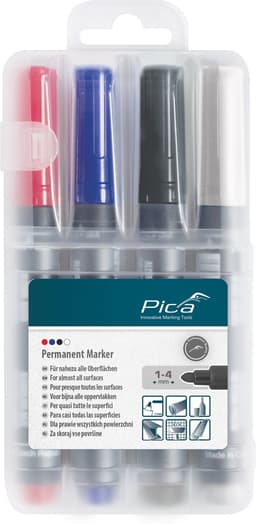 Pica Classic 520/04 Permanent Marker 4 kleuren - conische punt — thumbnail 2