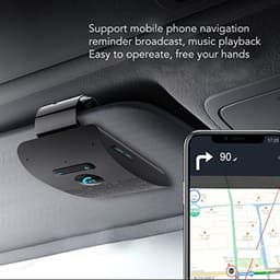 Bluetooth 5.0 Handsfree Mobiele Telefoon Carkit, Dubbele Verbinding Auto Bluetooth Speaker, Automatische Verbinding, Auto Handsfree Speakerphone voor Mobiele Telefoon — thumbnail 5