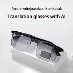 AI Slimme Vertaalbril met Bluetooth – Real-time Vertaling in 144 Talen | Draadloze Simultaanvertaler, Reishulpmiddel & Smart Glasses met Live Tolkfunctie — thumbnail 1