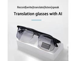 AI Slimme Vertaalbril met Bluetooth – Real-time Vertaling in 144 Talen | Draadloze Simultaanvertaler, Reishulpmiddel & Smart Glasses met Live Tolkfunctie