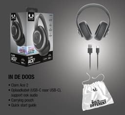 Fresh 'n Rebel Clam Ace 2 – Draadloze Bluetooth Koptelefoon met Active Noise Cancelling – 100+ uur Speeltijd - Met volume wiel - Storm Grey — thumbnail 6