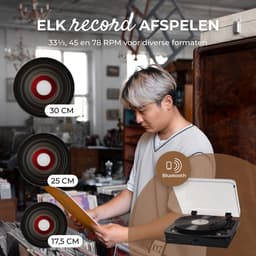 Denver Platenspeler Dual Bluetooth - Ingebouwde Speakers - USB - Retro - VPL230B — thumbnail 2