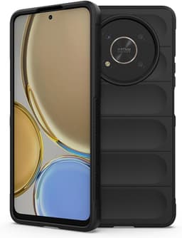 Allecto plus - Schokbestendig siliconen hoesje voor Honor Magic 4 Lite/X30/X9 5G in zwart met anti-val airbag ontwerp — thumbnail 1
