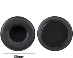 Universele ronde stereokoptelefoonhoes, schuimhoes, oorkappen, vervangingsaccessoires voor hoofdtelefoons-zwart 60mm — thumbnail 1