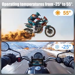 Motorfietscamera, 3 inch LCD 720P met 480P Dual-Track Front Rear Dual Action Camera Video voor het opnemen van motorfietsbeelden（Geheugenkaart niet inbegrepen） — thumbnail 4