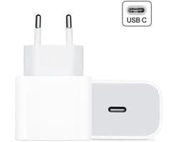 USB C Snellader 20W - Geschikt voor al jouw USB-C Apparaten - Oplader - Fast Charger - USB C Adapter - USB Stekker - Universeel - Wit