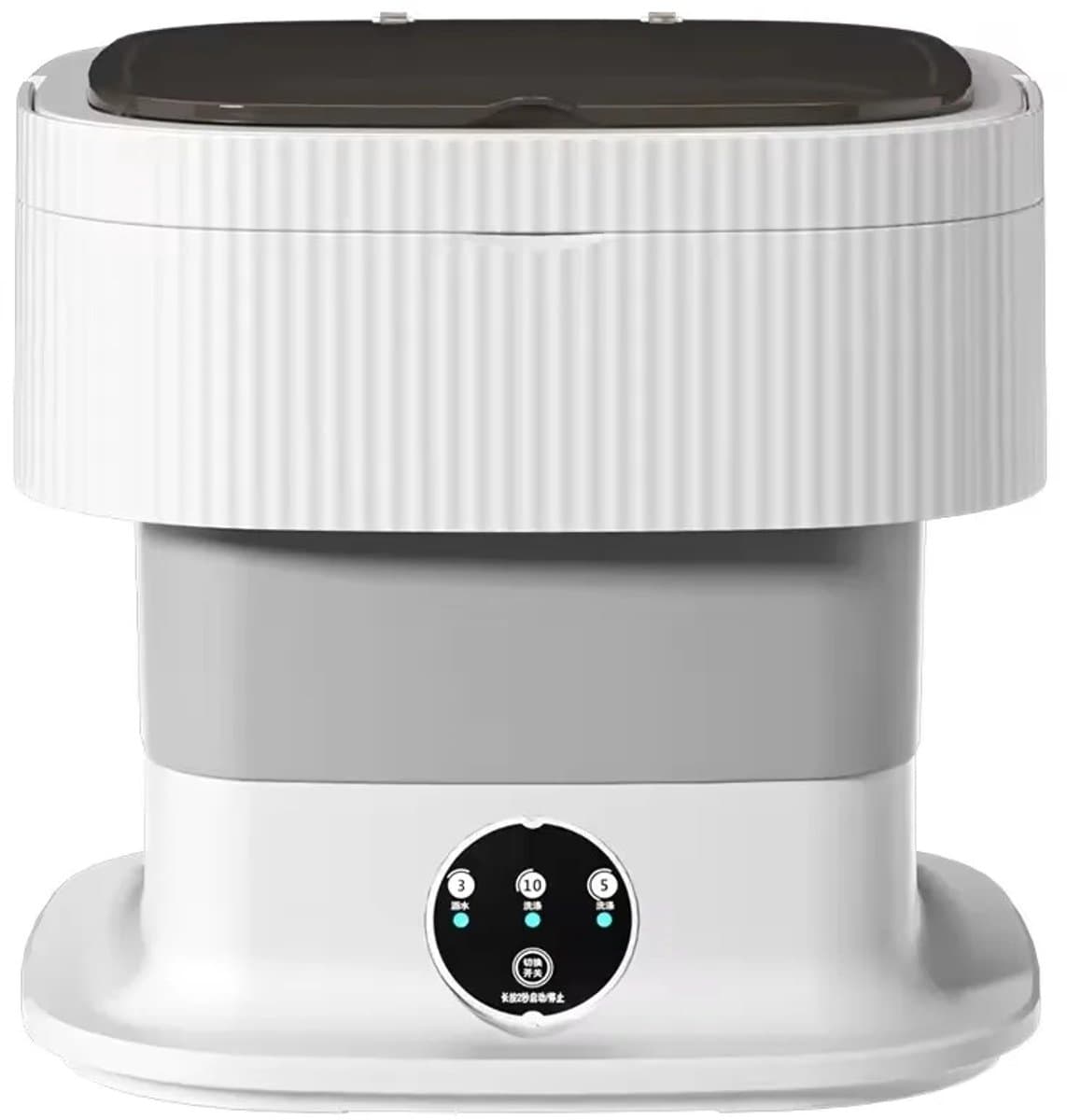 10L Grote Grensoverschrijdende Opvouwbare Wasmachine met Groot Ondergoed, Sokken, Babykleding en Kleine Mini Wasmachine (Grijs) — afbeelding 1
