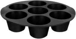 Siliconen muffinvorm, 7-cup diepe siliconen bakvorm, muffinvorm, muffinbakvorm, Yorkshire pudding, brood, cake (zwart) — thumbnail 1
