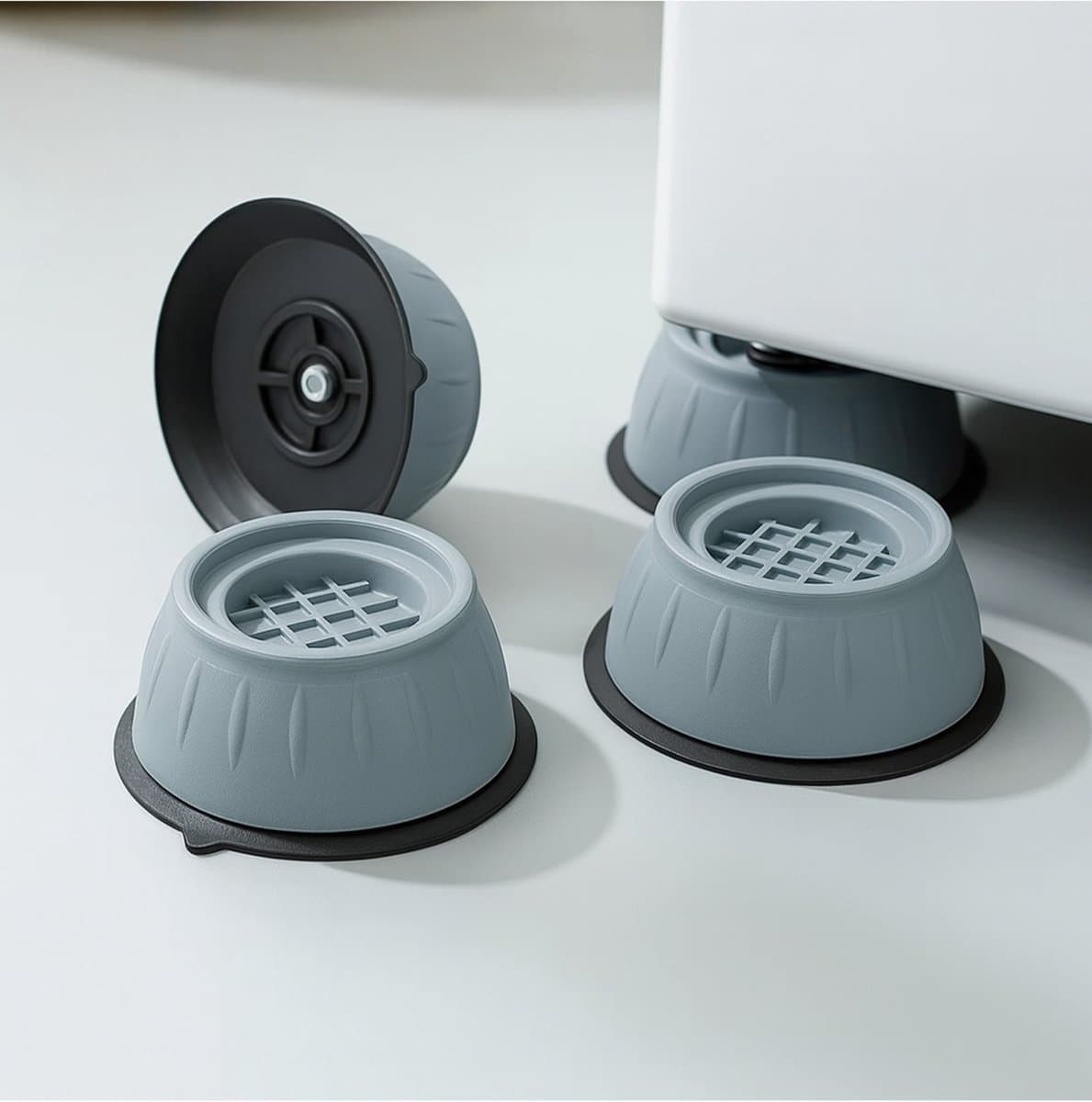 FSW-Products Anti-Trillingsvoeten Wasmachine en Droger – 4 stuks – Geluidsdempende Anti-Vibratie Pads — afbeelding 1