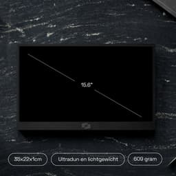 Screenmate® Lite 144 Hz Portable Monitor 15,6” - Draagbare Monitor met Beschermhoes - Extra Scherm Laptop - Draagbaar Beeldscherm - Zwart — thumbnail 2