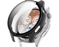 Stravo Screen protector case voor Huawei Watch GT 6 - 46mm - Full Cover Hard Case / Beschermend Hoesje - Zwart - HUAWEI WATCH GT6 46mm screenprotectors