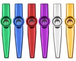 Kazoo - metaal Kazoo - 6 stuks gekleurde Kazoos - Kazoo fluit - muziekinstrument metaal