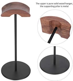 Houten Hoofdtelefoonstandaard voor Bureau - Hoofdtelefoonhouder voor Gaming en Thuisgebruik — thumbnail 3