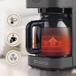 Barista-filterkoffiezetapparaat met thermoskan | Filterkoffiezetapparaat met touchscreen en timerfunctie | Koffiezetapparaat met permanentfilter en 900 W | Watertank van 1,25 liter voor 8 kopjes koffie — thumbnail 2