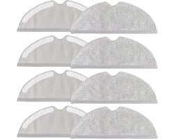 8 stuks - Dweildoeken - geschikt voor Roborock Q7 / Q7+ / Q7 MAX+ / S50 / S5-serie / S6-serie / T4-serie / T6-serie / T7 / T7 PRO / T8 - Wasbare Dweildoek - dweilpads vervanging - microvezeldoekjes