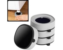 Trillingsdempers Wasmachine met Gel – Set van 4 stuks – Grijs - Anti-Trillingsvoeten – Geluidsreductie & Anti-Slip – Universeel – Beschermt Vloer & Apparaat