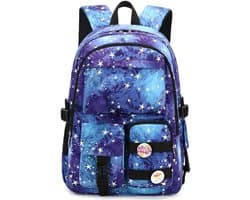 Rugtas - Schooltas - Rugzak - Rugzak Meisje - Rugzak School - Boekentas - Laptop Rugtas - 30 Liter - BlauwA