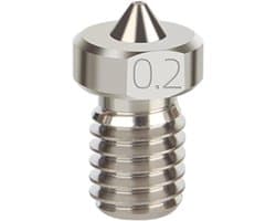 3D printer reserveonderdelen - 3D Printer Nozzles - 5-delige 0,2mm TC4 Legering Hoge Snelheid Hotend Nozzles, Geschikt voor Ender3/CR10