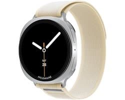 Stravo Trail Loop Nylon Sport bandje - Geschikt voor Samsung Galaxy Watch 8 (40/44mm) / 8 Classic (46mm) - Starlight - Zachte nylon horlogeband met klittenbandje voor Samsung smartwatch