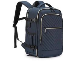Sjtoer® Rugzak Laptoprugzak - Schooltas - Blauwe Waterdichte Rugzak Inclusief Usb Oplaadstation - Reistas - vliegtuigtas - handbagage vliegtuig - Laptop tas 17.3 inch voor dames en heren - schooltas - 36L - Feestdagen - Sinterklaas - Kerst - Cadeau