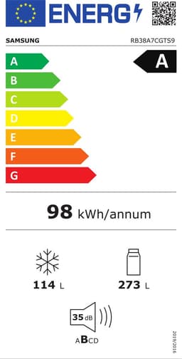 Samsung RB38A7CGTS9 - koel-vriescombinatie - 203 cm - No Frost - Energielabel A — thumbnail 2