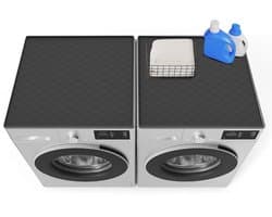 KOJY Anti-slip Wasmachine Dempers Topmat – Wasmachine Verhoger - Trillingsdempend & Kraswerend – Zwart – Voor Wasmachine en Droger