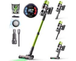 SmartAI V7 Steelstofzuiger - Stofzuiger - Draadloze - Vacuum Cleaner - 650W - 65.000PA Zuigkracht – Verwijderbare Accu – Handstofzuiger – Slimme LED-functies– vrijstaande stofzuiger– draadloos– ultralichte accuduur– accustofzuiger met– accustofzuige