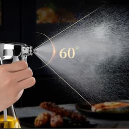 Elkuaie Olieverstuiver - Olijfolie Fles Verstuiver voor Keuken - Verstelbare Tuit Gelijkmatige Sproei - 1 - Airfryer, Grillen Zilver — thumbnail 7