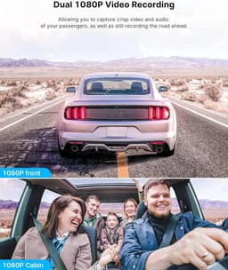 Dubbele lens aan de voorzijde + interne Full HD 1080P auto dashcamcamera — thumbnail 5