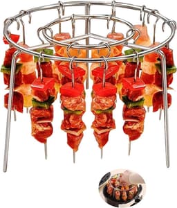 Ronde Airfryer Grill - RVS - Airfryer-rek - Airfryer-accessoires - Voor Airfryer-bakken en koken - Rond rek voor de airfryer - 16*10 cm — thumbnail 1