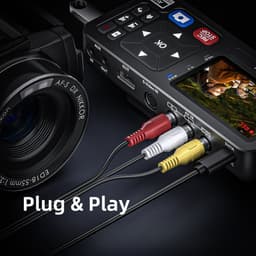 Delmark VHS naar Digitaal Converter – Mini HD Video Recorder – Video’s Digitaliseren naar MP4 – VHS Digitaliseren zonder Computer/TV – RCA/S-Video/3.5mm In – HDMI/3.5mm Uit – Met Afstandsbediening & Scherm — thumbnail 4