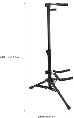 Violin stand, adjustable height violin stand with bow holder, aluminum alloy instrument stand ukulele stand with locking buckle on top — thumbnail 5