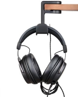 Koptelefoonstandaard met 360° draaibare koptelefoonhouder en verstelbare bureauklem, desktop koptelefoonklem gaming koptelefoonstandaardhaak, zwart — thumbnail 2