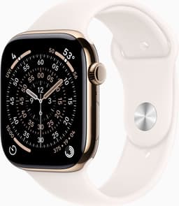 APPLE Watch Series 11 GPS + Cellular - 46mm Titanium Case - Light Blush Sport Band S/M Smartwatch Gold — thumbnail 2