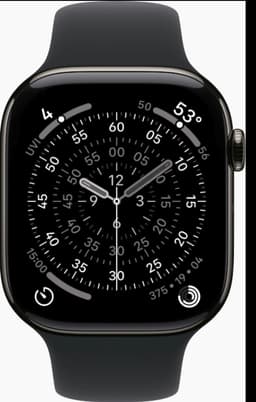 Apple Watch Series 11 gps + Cellular - 46mm titanium Case Black Sport Band M/l Smartwatch Slate — thumbnail 1