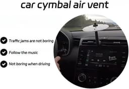 Auto Trommel - Anti-crash Bekkens voor Auto's - Vent Drum voor Auto Interieur - Autotrommel - Autospeelgoed - Mini-trommelbekken - Voor Autoventilatieopeningen - Goud — thumbnail 4
