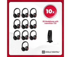 Complete set met 10 Silent Disco koptelefoons | Draadloze Koptelefoons voor groepen | MEEST VERKOCHT| Dolly Digital®